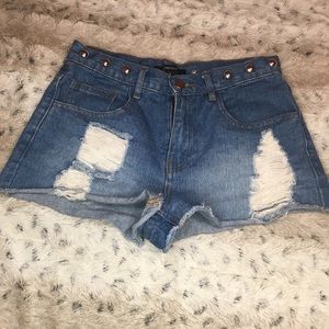 High waist Jean shorts